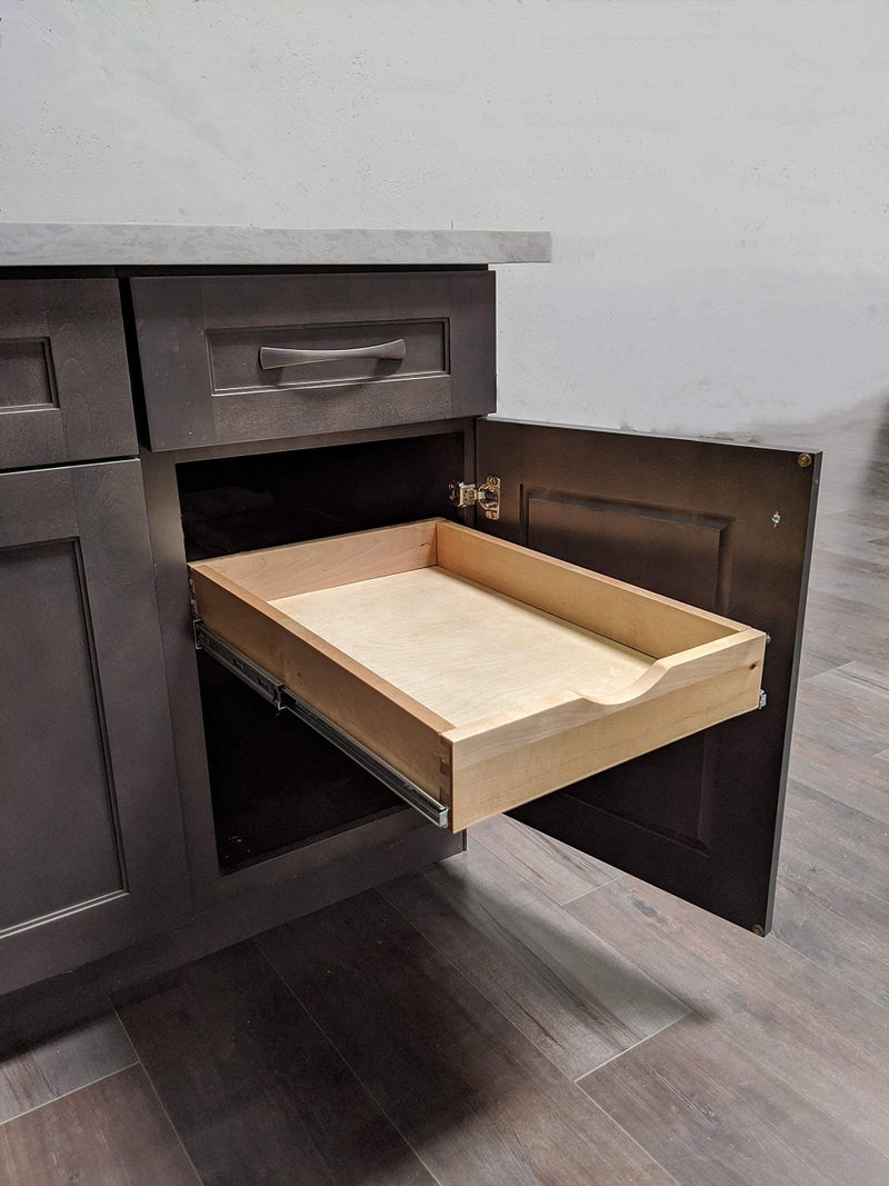 Elysian Pull-Out Tray Organizer, 17" W Ã— 21" D Sliding Storage Drawer with Full-Extension 35mm Ball-Bearing Slides, Roll-Out Shelf for Kitchen Cabinet Organization - Image 4
